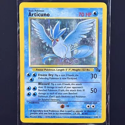 Articuno 2/62 Fossil Set Unlimited Holo Rare Pokemon Card Vintage Wotc 1999 Tcg • $26.99