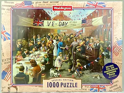 Waddingtons VE Day WW2 Jigsaw Puzzle & Poster Special Edition 1000 Pieces • £9.95