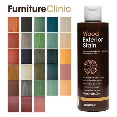 Exterior Wood Stain For Outdoor Garden Furniture. 25 Colours. • £9.95