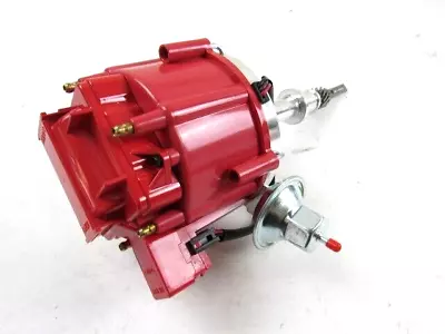 Chevy 6Cyl 230 250 292 HEI W/ Vacuum Aluminum Distributor Red D33103R • $64.99