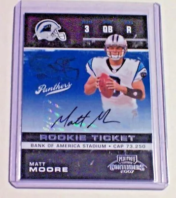 2007 Contenders Rookie Autograph Matt Moore Panthers Dolphins Oregon State RC • $12