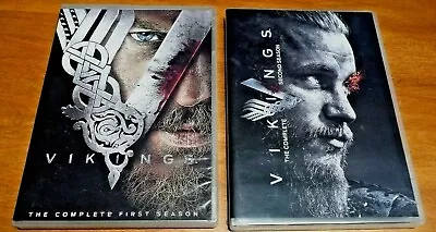 Vikings Season 1 & 2 Complete DVD Sets - Free Shipping - Watched Once VG+ • $12.95