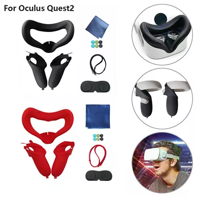 13PCS VR Face Silicone Controller Cover For Oculus Quest 2 Accessories Bundle AU • $27.43