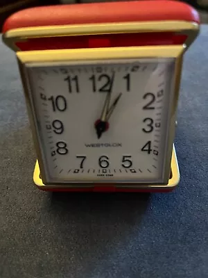 Westclox Folding Travel Alarm Clock - Hong Kong - GC/Working • £5