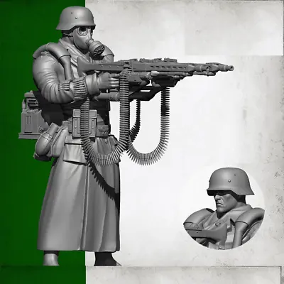 1/18 Soldier WW2 German Double Rifle Gas Mask Resin Figure Model Kit Unassembled • $49.29