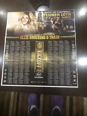 NFL Football Ellie Goulding 2015 Schedule Poster • $5.99