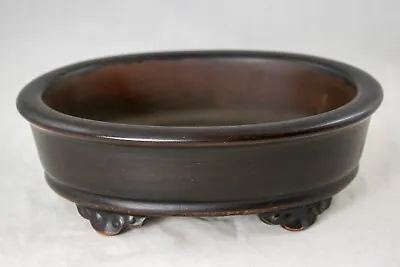 Vintage Oval Yixing Zisha Bonsai Pot Succulent Planter + Net 8.25 X 6.25 X 2.5  • $54.99