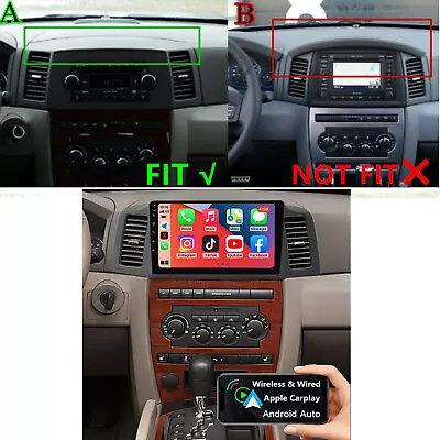 For 2004-2007 Jeep Grand Cherokee Android 13.0 Carplay Car Stereo Radio GPS Navi • $149