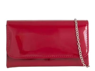 £11.70 • Buy Women Plain Patent Clutch Handbag Chain Evening Party Fashion Shoulder Bag Prom