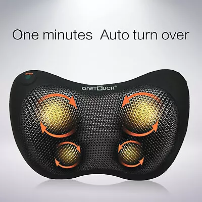 ONETOUCH Back&Neck Massager Kneading Body Massage Pillow With Heat Use @home/car • $24.99