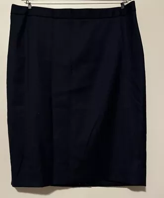 J. Crew Super 120s Wool Navy Straight Pencil Career Skirt Size 6 New NWT • $25