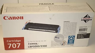 Canon 707 Black Laser Toner Cartridge 9424A004AA I-Sensys LBP-5000 Genuine • £21.57