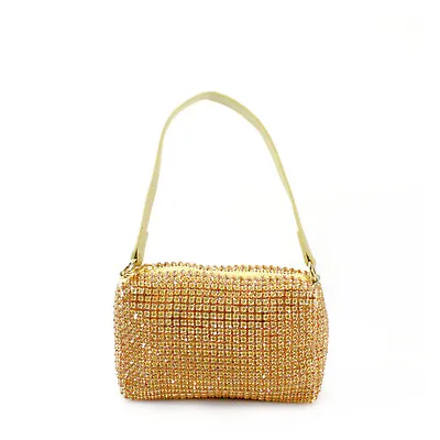 £22.99 • Buy Ladies Diamante Grab Strap Pouch Bag Women Evening Party Shoulder Handbag 160