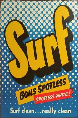 £4.99 • Buy Surf Laundry Powder Advertisement Retro Vintage Style Metal Sign, Cleaning