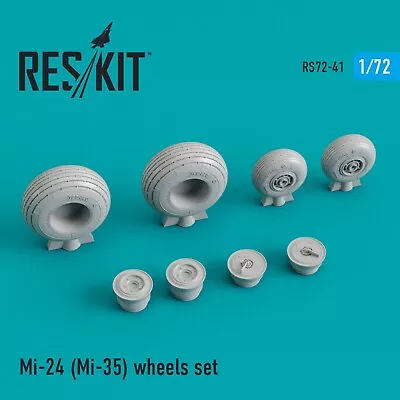 ResKit RS72-0041 Scale Kit 1:72 Mi-24/Mi-35 Resin Wheel Upgrade Set For Aviation • $9.52