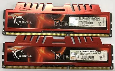 G.SKILL RIPJAWS 8GB 2x4GB 1333MHZ F3-10666CL9D-8GBXL DIMM CL9 GAMING RAM 240pin • $25.30