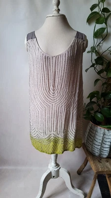 $15 • Buy Asos Beaded Shift Dress Gatsby Style Size 18