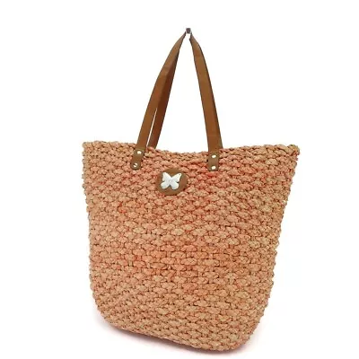£161.52 • Buy Max Mara Tote Bag Butterfly Motif Pink Authentic Used T18133