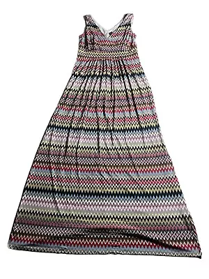 New Directions Womens Vintage Chevron Midi Dress Size 6 Sleeveless  • $22.99