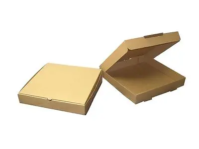 Brown Pizza Boxes ☆ Takeaway Fast Food Cake Packaging  ☆ Size Range: 7 - 16 Inch • £15.30