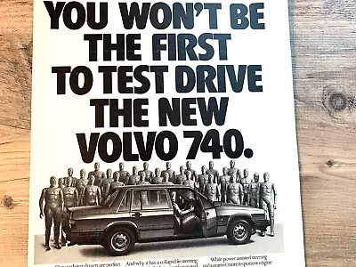 Volvo 740 Crash Test Dummies - Frameable Wall Art Original Car Press Advert • $12.45