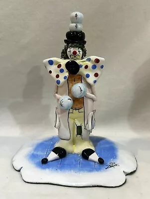 Vintage Zampiva Clown Figurine 6  Signed Made Italy Euc  • $25