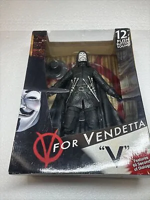 V FOR VENDETTA 12  Talking Figure NECA Reel Toys 2007 Works • $99.95