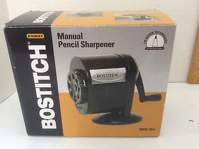 Bostitch Metal Wall Mount Counter Manual Pencil Sharpener Black NOS MPS1 - BLK • $12.99
