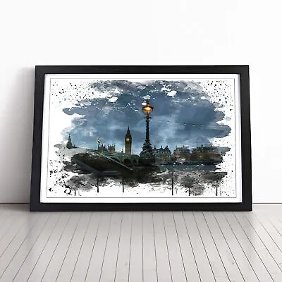 London Big Ben Houses Of Parliament V3 Wall Art Print Framed Canvas Picture • £28.95