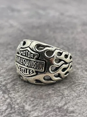 Harley Davidson Motorcycle Biker Ring Solid 925 Sterling Silver Ring Gift Him • $95.03