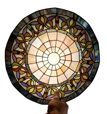 Stained Glass  Tiffany Style  Mosaic Bowl Artwork 16  - Multi-color. Home Decor • $29.95