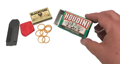 HOUDINI MATCH BOX MAGIC TRICK Appearing Coin In Boxes & Bag Pocket Beginner Set • $10.99
