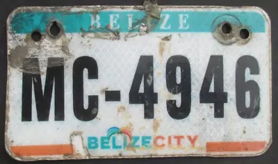 BELIZE CITY BELIZE Expired 2016 Metal Motorcycle License Plate - MC-4946 • $29.99