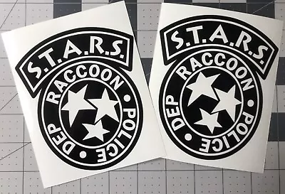 PAIR STARS Raccoon City Police Dept Resident Evil Decal UR Color Choice Sticker • $6.50