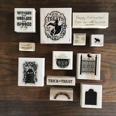 Stampin Up Toxic Treats Stamps Halloween Tombstone Crow Raven Lot Of 12 Stamps • $24.99