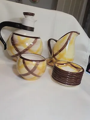 Vintage Vernonware Organdie Small Plates Creamer Saucer And Larger Pitcher... • $50