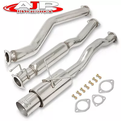 N1 Steel Catback Exhaust 65-77mm + 4.5  Muffler Tip For 2001-2005 Honda Civic EX • $144.99