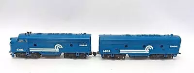 HO Mantua Conrail F7 Powered A 6302 Double Brass Flywheel Drive & B Dummy 6303 • $68.50