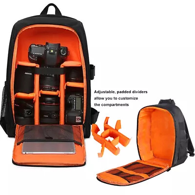 Waterproof DSLR Backpack Video Digital DSLR Camera Bag Outdoor Camera Photo Bag • $29.69