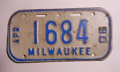 Vintage Wisconsin 1990 Milwaukee Bicycle License Plate • $20.99