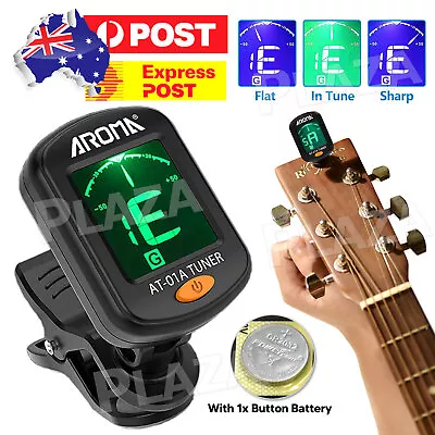 LCD Clip-on Electronic Digital Guitar Tuner Tool To Chromatic Violin Ukulele AU • $11.45