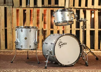 Gretsch USA Custom Silver Sparkle Nitron Drum Set - 14x188x1214x14 SO#1323839 • $3394