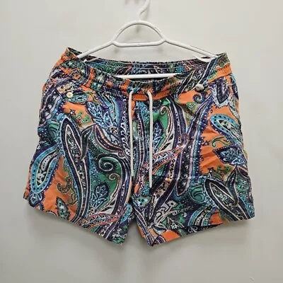 Polo Ralph Lauren Swimwear Swim Trunk Summer Paisley Psycho Shorts Size Small • £39.99