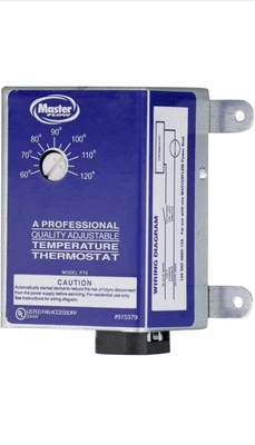 $15.99 • Buy Master Flow Manually Adjustable Thermostat PT6 #915379 For Power Vent Single