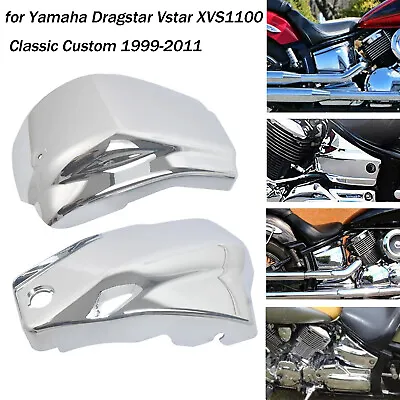 Left / Right Battery Side Cover For Yamaha Dragstar V Star 1100 1999-2011 Chrome • $54.13