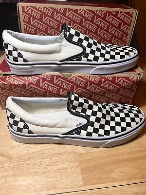 Size 8 Vans Classic Slip-on Checkerboard Black & White -NEW With Box ‘07 • $40