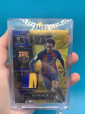 2022-23 Select La Liga Neymar Jr Gold Prizm Match Worn Patch #7/10 Barcelona • $400