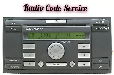 Ford Radio Pin Code Decode Service Focus Mondeo Transit Connect 6000cd Stereo • £4.95