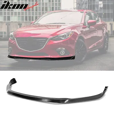 Fits 14-16 Mazda 3 4Dr 5Dr MS Style Front Bumper Lip Spoiler Splitter Guard ABS • $129.99