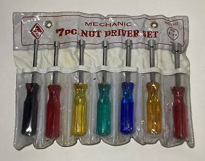 Vintage Acme Tool Co Roll Up Mechanic 7 Piece Nut Driver Set No. 4962 • $24.99